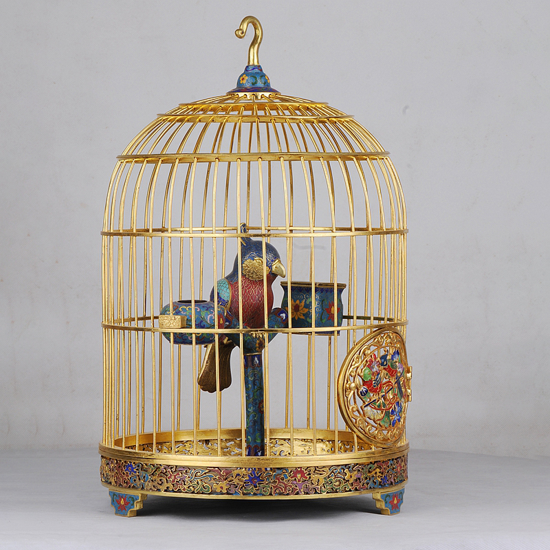 掐絲琺瑯鸚鵡鳥籠