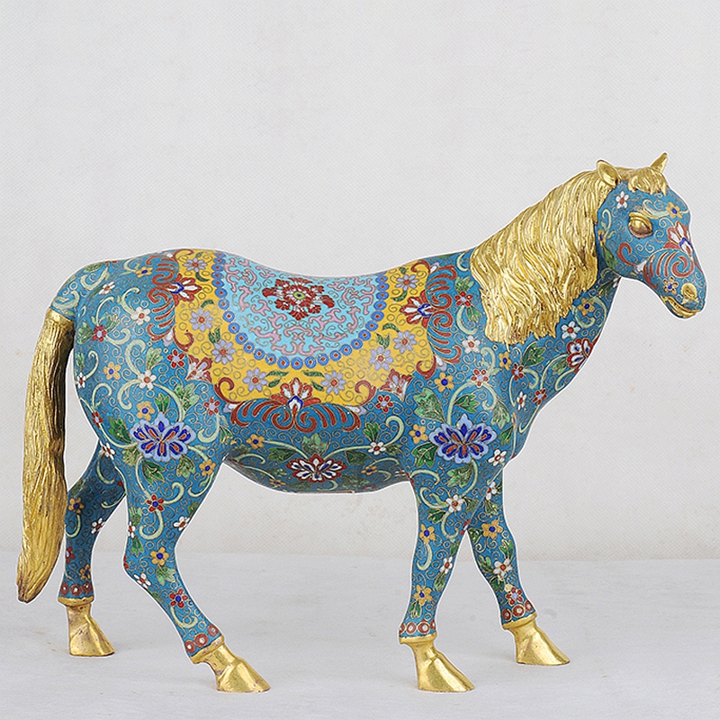 銅胎鎏金掐絲琺瑯宮廷馬
