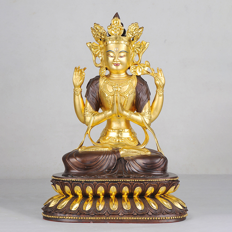 鎏金四臂觀音坐像(仿明永樂)