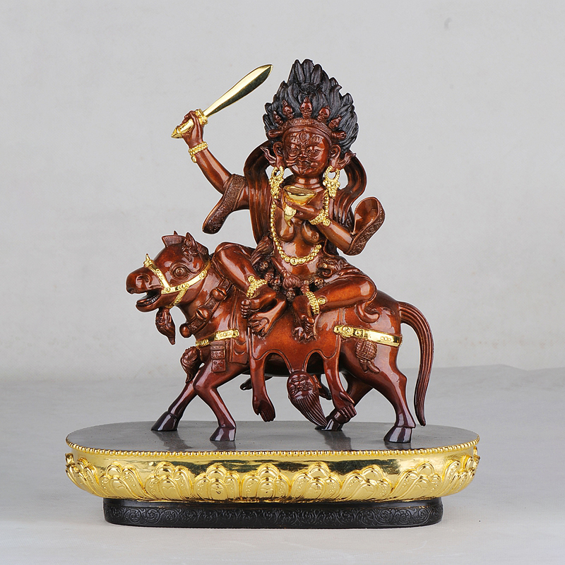 銅鎏金吉祥天母像