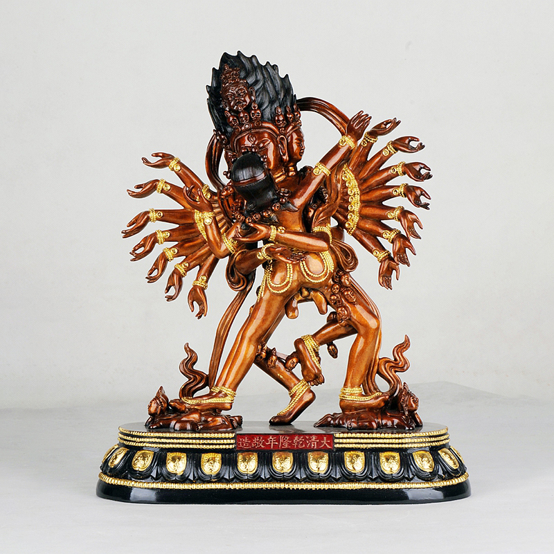 銅鎏金喜金剛像(仿清代)